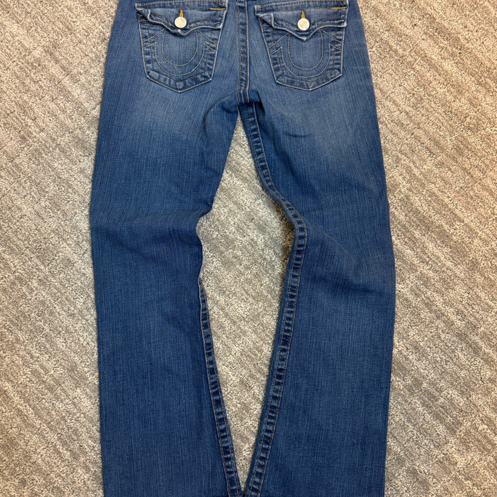 True Religion Women’s Blue Denim Jeans Becky bootcut low-rise Y2k